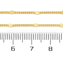 女性のための星のネックレスが付いている真鍮のカーブチェーン  カドミウムフリー＆鉛フリー  18KGP本金メッキ  17.72インチ（45cm）&nbsp;NJEW-P265-11G