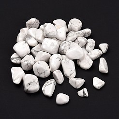 天然石ハウライトビーズ  穴がない  ナゲット  タンブルストーン  7チャクラのバランスを整えるヒーリングストーン  クリスタルセラピー  瞑想  レイキ  花瓶フィラーの宝石  9~45x8~25x4~20mm  約112個/1000g&nbsp;G-O029-08D
