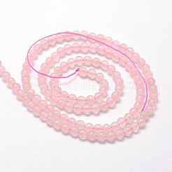 天然石ローズクォーツビーズ連売り  ラウンド  3mm  穴：0.5mm  約125個/連  40cm&nbsp;LS-G-N0195-04-3mm