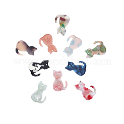 酢酸セルロース樹脂ペンダント  猫  25x17mm  12色  2個/カラー  24個/袋&nbsp;RESI-CJ0001-135