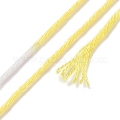 10かせ 6層ポリエステル刺繍フロス  クロスステッチの糸  セグメント染め  きいろ  0.5mm  約8.75ヤード（8m）/かせ&nbsp;OCOR-K006-A07