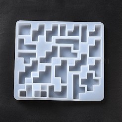 ピラミッドパズルシリコーン型  レジン型  UVレジン＆エポキシ樹脂のジュエリー作り用  ホワイト  183~205x183~205x22~32mm  内径：28~195x28~173mm  2個/セット&nbsp;DIY-F110-01
