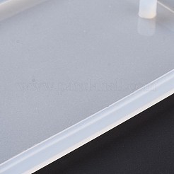 Diy コネクタ チャーム シリコーン金型  レジン型  ホワイト  長方形の模様  92x63x7mm  穴：5mm  内径：58x86mm&nbsp;DIY-G060-02C