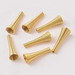 合金スプリングビードコーン  ワイヤーコイルコードの端  トランペットの形  ゴールドカラー  28x4~9mm  内径：2mmと8mm  50個/袋&nbsp;PALLOY-WH0067-30G