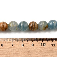 天然青方解石ビーズ連売り  ラウンド  ブルー  10mm  穴：0.8mm  約39~40個/連  15.43~15.59''（39.2~39.6センチメートル）&nbsp;G-H312-C02-10mm