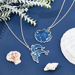 24 個 12 スタイル合金オープン バック ベゼル ペンダント  UVレジンDIY用  エポキシ樹脂  プレスジュエリー  混合図形  ゴールデン＆シルバー  2個/スタイル&nbsp;PALLOY-OC0002-92