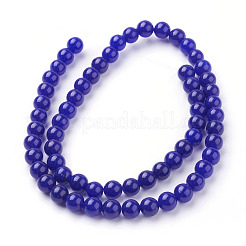 天然石ホワイトジェイドビーズ連売り  染め  ラウンド  ミックスカラー  6mm  穴：1mm  約63個/連  15インチ&nbsp;G-D453-6mm