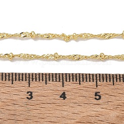女性用 2.5mm 真鍮サテライトチェーンネックレス  長持ちメッキ  18KGP本金メッキ  15.94インチ（40.5cm）&nbsp;KK-CBA4FD4-16G
