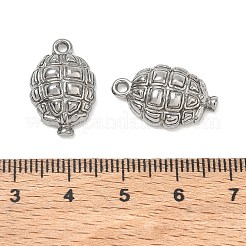 304ステンレスペンダント  手榴弾型のチャーム  ステンレス鋼色  20x12.5x5.5mm  穴：2mm&nbsp;SA-CBAE5AC-15P