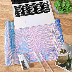 レーザーpuレザー生地  靴バッグの写真撮影の小道具用  ライラック  1350x300x0.8mm&nbsp;DIY-WH20032-57A