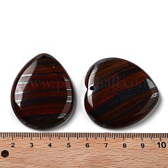 天然虎鉄のペンダント  幾何学的なチャーム  楕円形/フラットラウンド形/長方形/涙形/ハート形  混合図形  42~48x30.5~42.5x7~7.5mm  穴：2mm&nbsp;G-G080-01