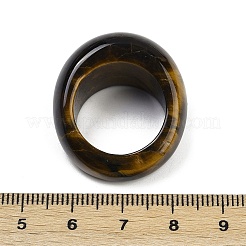 ユニセックスの天然タイガーアイ指輪  15.5mm  内径：18mm&nbsp;RJEW-C128-01E