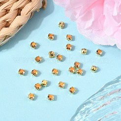プレシオサ® マキシマ クリスタル 縫い付けカップ  チェコクリスタル  真鍮製爪付き台座付き  719 35 012 チャトン（丸）  ゴールドカラー  00030 219 日の出  ss12（3~3.2mm）&nbsp;Y-PRC-SS12-00030-219-G