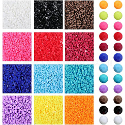 84g 12色樹脂ラインストーンネイルアートデコレーションアクセサリー  半円  ミックスカラー  3x1mm  7 G /カラー&nbsp;KY-SC0002-53