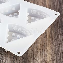 DIY シリコン樹脂鋳造型  UVレジン用  エポキシ樹脂クラフトメイキン  8-in-1 ムースケーキ チーズ チーズ シリコン型  ホワイト  270x171x26mm  内径：65x65mm&nbsp;DIY-A054-14