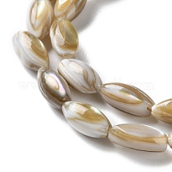 天然淡水シェルビーズ連売り  ライス  11~11.5x5~6mm  穴：1mm  約34個/連  14.96''（38センチメートル）&nbsp;SSHEL-B002-13