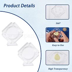 プラスチックコイン収納ボックス  正方形  透明  68x16.5x79mm&nbsp;AJEW-WH0752-774