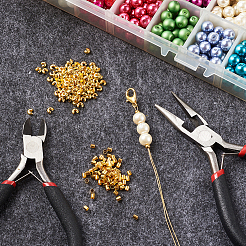 真鍮製つぶし玉カシメ玉  混合図形  ミックスカラー  2.5x2.5mm  穴：2mm&nbsp;KK-TA0007-57