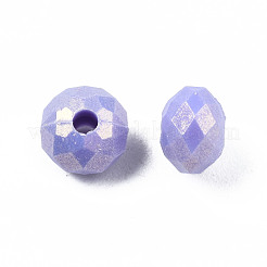 スプレープリントアクリルビーズ  ラバー加工スタイル  多面カット  ロンデル  ミックスカラー  6x4mm  穴：1.6mm  約6400個/500g&nbsp;MACR-S280-03