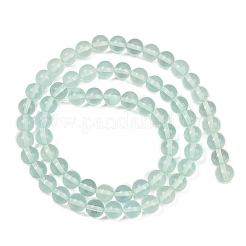 ウォーターメロンストーンガラスビーズ連売り  ラウンド  アクアマリン  6~7mm  穴：0.8mm  約65個/連  15.75''（40センチメートル）&nbsp;G-F792-C16-05