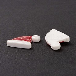 クリスマスをテーマにした不透明樹脂カボション  クリスマスの帽子  レッド  16x21x4mm&nbsp;LS-CRES-P022-08