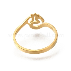女性用304ステンレスリング  18KGP本金メッキ  10mm  内径：18mm&nbsp;RJEW-S238-09G