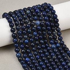 16インチグレードの丸染めの天然ラピスラズリビーズ連  6mm  穴：0.8mm  約59~61個/連  15インチ&nbsp;GSR6mmC123