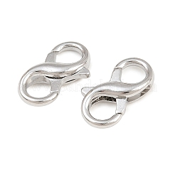 合金製カニカン  数8  プラチナ  18x10.5x4.5mm  穴：5mm&nbsp;AL-CBAA02B-01P