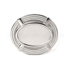 304ステンレススチールカフリング部品  パッドリングのセッティング  オーバル  ステンレス鋼色  トレイ：18.5x12.5mm  usサイズ8 1/2(18.5mm)&nbsp;STAS-P403-03