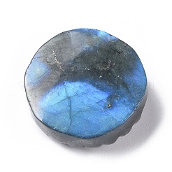 天然石ラブラドライトカボション  虎の頭とフラットラウンド  34~35x33.5~34x8.5~13mm&nbsp;G-G985-08