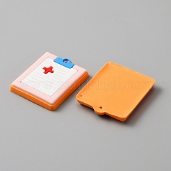 ポリ塩化ビニールのプラスチックチャーム  医療記録フォルダー  ドジャーブルー  31x25x3mm  穴：1.5mm&nbsp;KY-WH0036-45