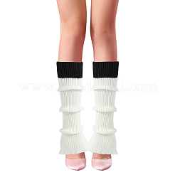 女性用アクリル繊維ソックス  ブラック  477x120x12mm&nbsp;AJEW-WH20060-48D
