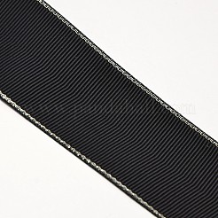 ギフト包装ラッピング用グログランリボン  ブラック  1インチ（25mm）  約100ヤード/ロール（91.44メートル/ロール）&nbsp;SRIB-L010-25mm-030