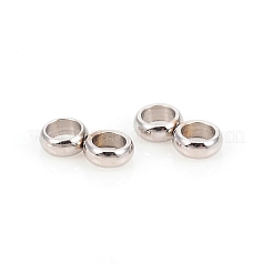 変色しない201ステンレス鋼スペーサーバー  二重リング  数8形状  ステンレス鋼色  6.8x3.4x1.5mm  穴：2mm&nbsp;STAS-I150-06E-P