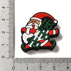 クリスマスシリーズ シリコンビーズ  カラフル  サンタクロース  31x28.5x7.5mm  穴：2mm&nbsp;SIL-S006-01I