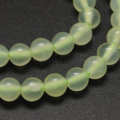 天然の新たなヒスイのラウンドビーズ連売り  8mm  穴：1mm  約48個/連  15.5インチ&nbsp;G-L348-01-8mm