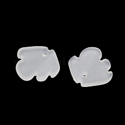 つや消しアクリルパーツ  ペタリンチャーム  ホワイト  15x14.5x4mm  穴：1.5mm  約1562個/500g&nbsp;SACR-F016-02A