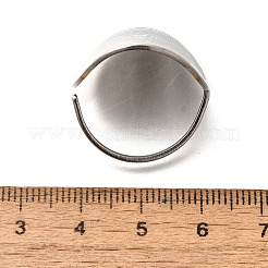 女性用楕円形 304 ステンレススチール カフリング  ステンレス鋼色  25mm  内径：19mm&nbsp;RJEW-G339-01P