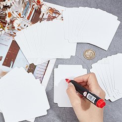 プラスチック製のボードゲームカードセパレーター  トレーディングカードの仕切り  ホワイト  94x70x0.5mm&nbsp;FIND-WH0418-66H