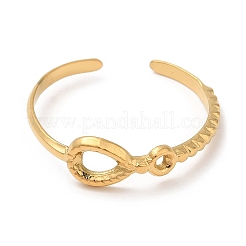 304ステンレススチール製中空楕円オープンカフリング女性用  18KGP本金メッキ  usサイズ8 1/4(18.3mm)&nbsp;STAS-D085-07G