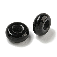 ナチュラルブラックストーンビーズ  ロンデル  10x4.5mm  穴：3.5mm&nbsp;G-Q173-03A-16