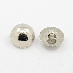 1ホールメッキアクリルシャンクボタン  半円/ドームボタン  銀  15x6mm  穴：2mm&nbsp;X-BUTT-D005-01