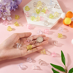 透明アクリルビーズキャップ120色6個  花  ミックスカラー  14.5x17.5~18x17.5~18mm  穴：2mm  20個/カラー&nbsp;TACR-TA0001-75