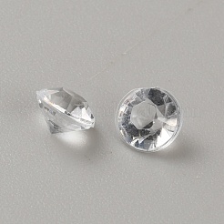 アクリルラインストーン尖底カボション  多面カット  ダイヤモンド  透明  6x4.5mm  1000個/セット&nbsp;GACR-WH20001-03C-02