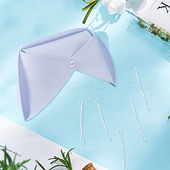 綿ナースハット2個  合金ヘアバレッタ20個付き  ホワイト  380x270x2mm&nbsp;AJEW-CN0005-18