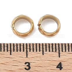 304ステンレススチールヨーロピアンビーズ  大穴ビーズ  ロンデル  イオンプレーティング（ip）  ゴールドカラー  7x3mm  穴：4mm&nbsp;STAS-F340-04G