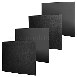 4枚 2種類のスタイルのABSプラスチックシート  長方形  ブラック  400x300x1.5~3mm  2個/スタイル&nbsp;AJEW-GA0008-55