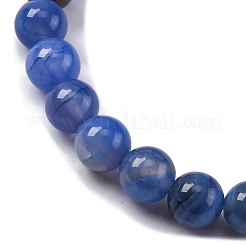 天然石瑪瑙ビーズ連売り  染め＆加熱  ラウンド  ミックスカラー  10~10.5mm  穴：1.5mm  約39個/連  15.55インチ（39.5cm）&nbsp;G-F783-I01-01