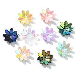 不透明樹脂ビーズ100個。  ABカラー  花  ミックスカラー  9~9.5x3mm  穴：1~1.2mm&nbsp;RESI-CJ0002-88