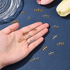 16個 8スタイル 304ステンレススチールシャンデリアコンポーネントリンク  コラム  ゴールデン·ステンレス鋼色  9x10~25x2.5mm  穴：2mm  2個/スタイル&nbsp;STAS-FS0001-70